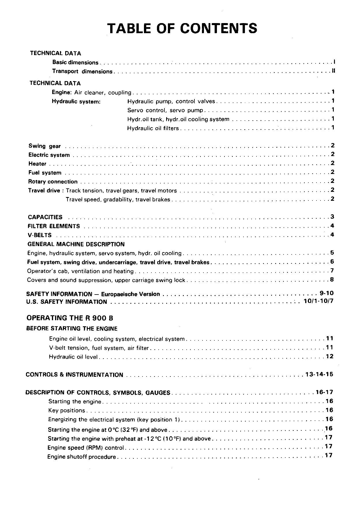 Liebherr R900 B Excavator Operators manual