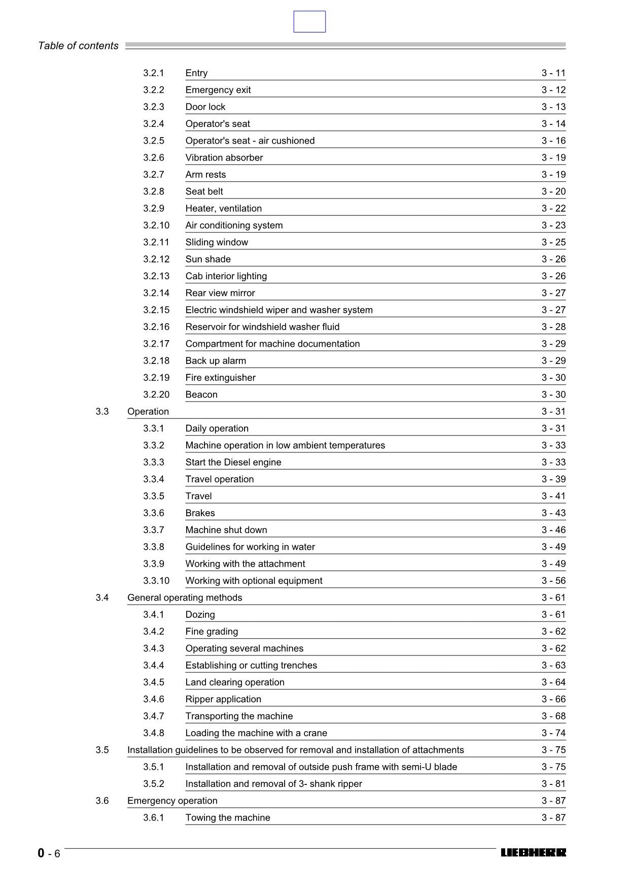 Liebherr PR752 Litronic Dozer Operators manual