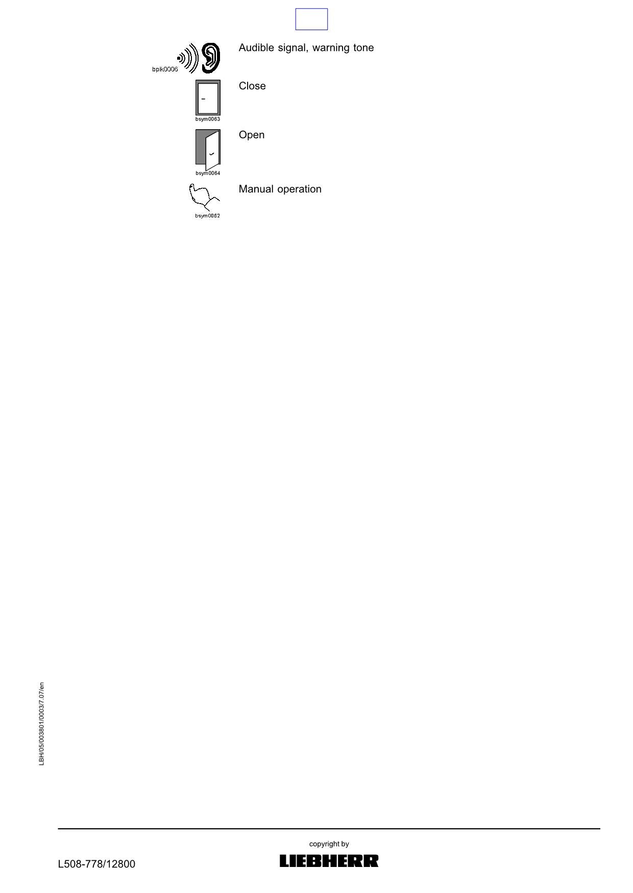 Liebherr L508 Wheel Loader Operators manual