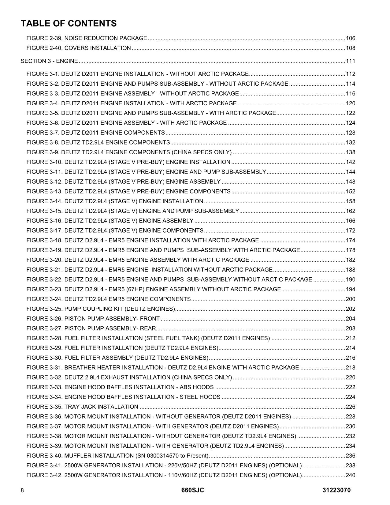 JLG 660SJC  Boom Lift Parts Catalog Manual 31223070