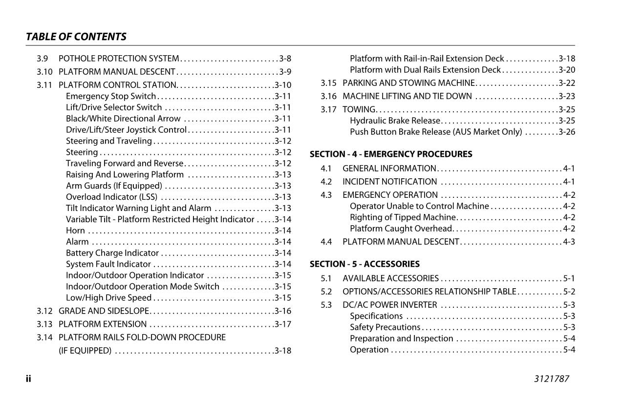 JLG 2632R 3246R Scissor Lift Maintenance Operation Operators Manual