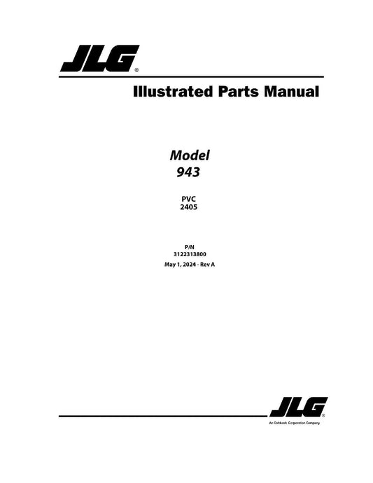 JLG 943 Telehandler Parts Catalog Manual