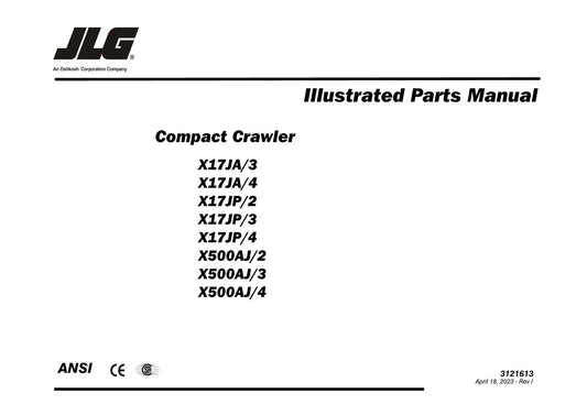 JLG GEN 2 X17JP GEN 2 X500AJ Compact Crawler Parts Catalog Manual Multi language