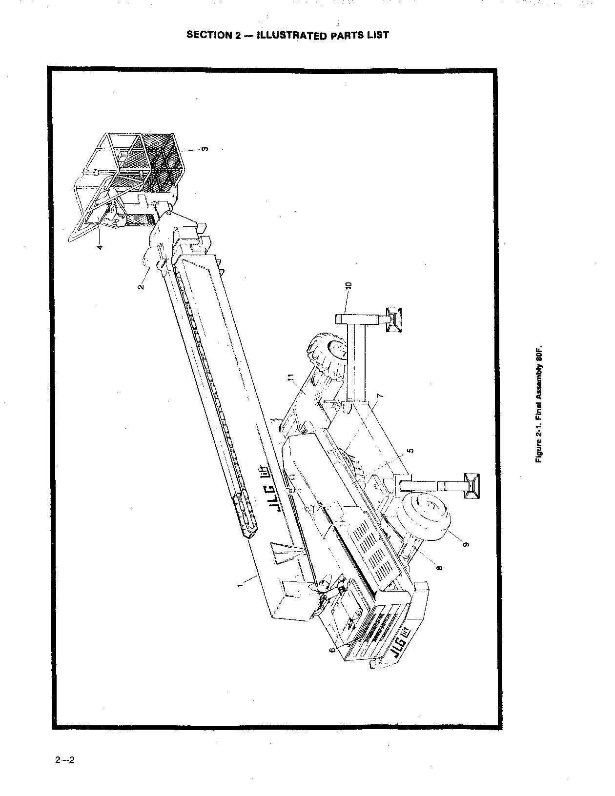 JLG 80F Boom Lift Parts Catalog Manual