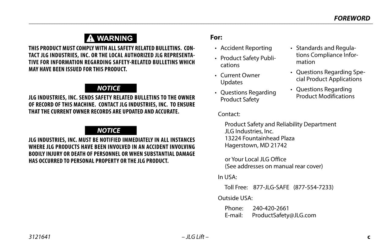 JLG 3394RT 4394RT Scissor Lift Maintenance Operation Operators Manual 3121641