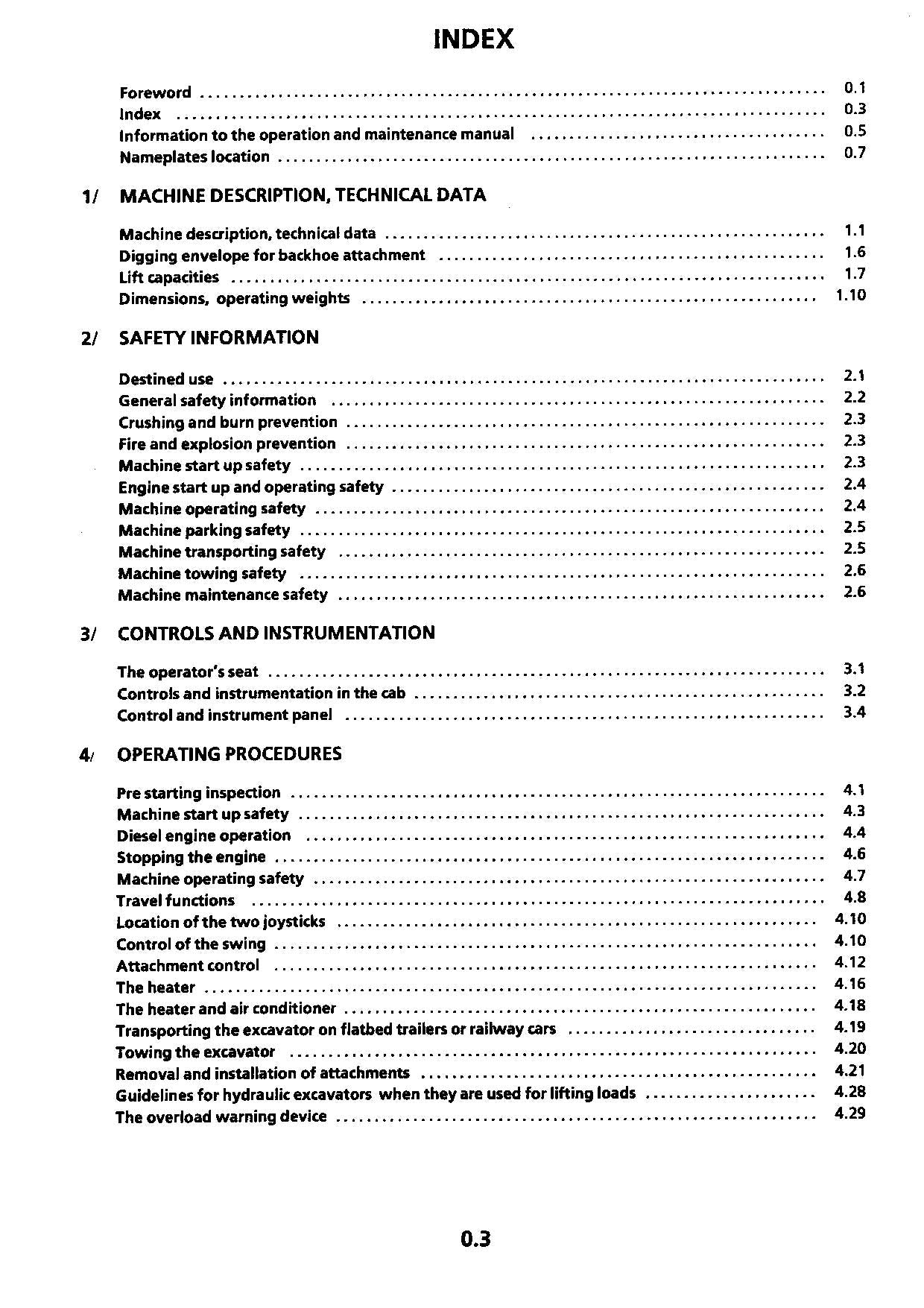 Liebherr R912 Tunnel Excavator Operators manual