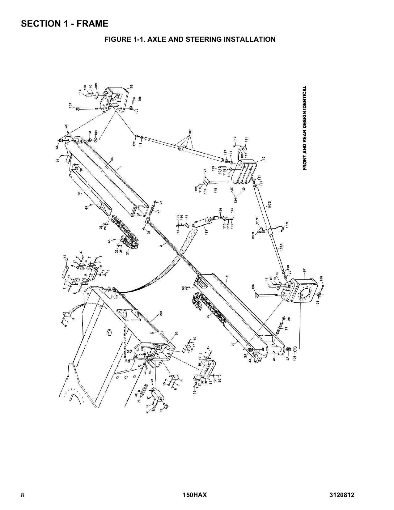 JLG 150HAX Boom Lift Parts Catalog Manual