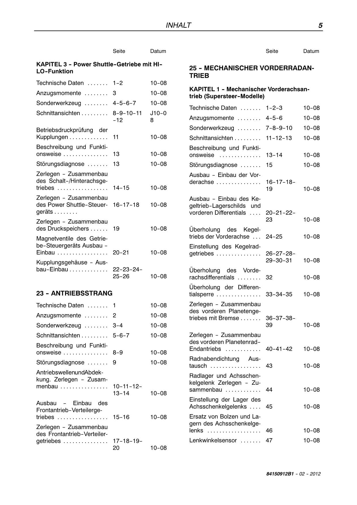 NEW HOLLAND T4050N T4050V T4060N T4060V TRAKTOR REPARATURHANDBUCH #2