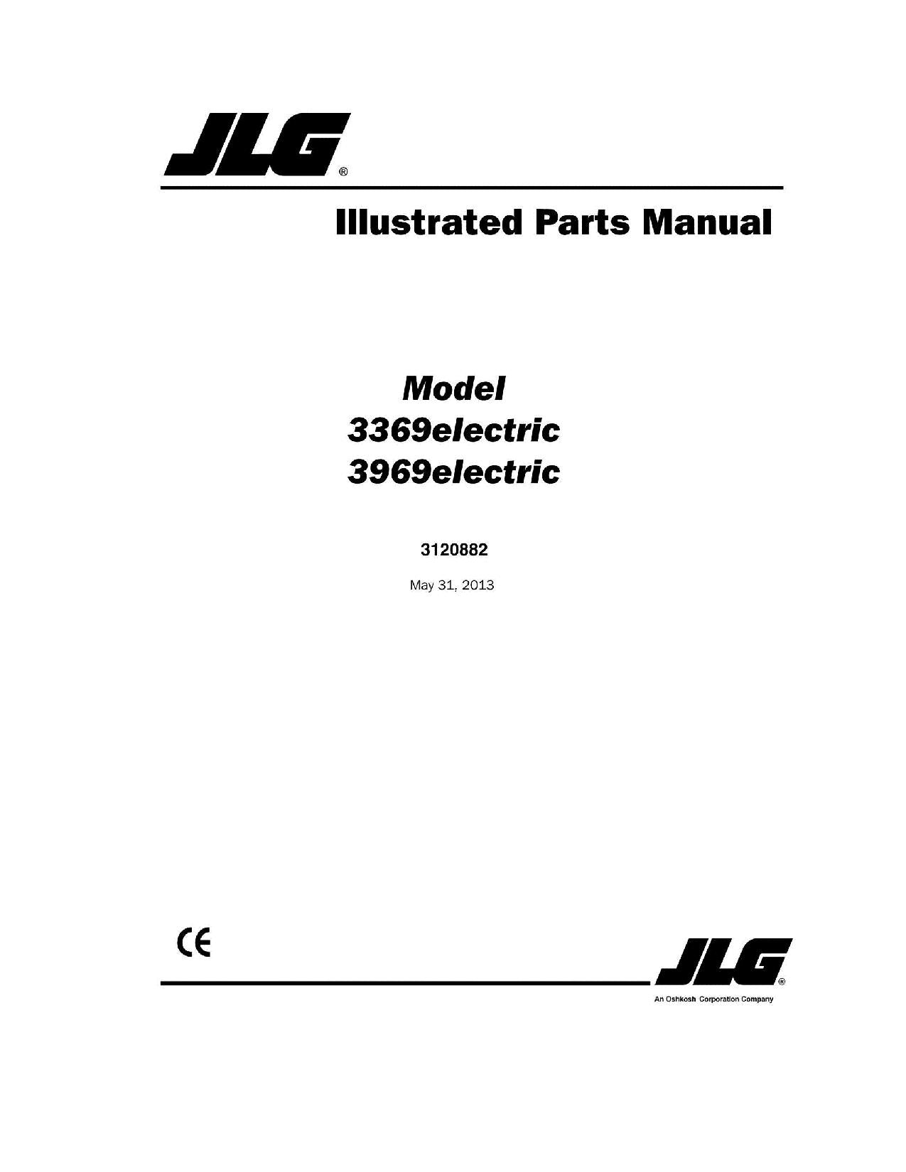 JLG 3369e 3969e Scissor Lift Parts Catalog Hard Copy Manual