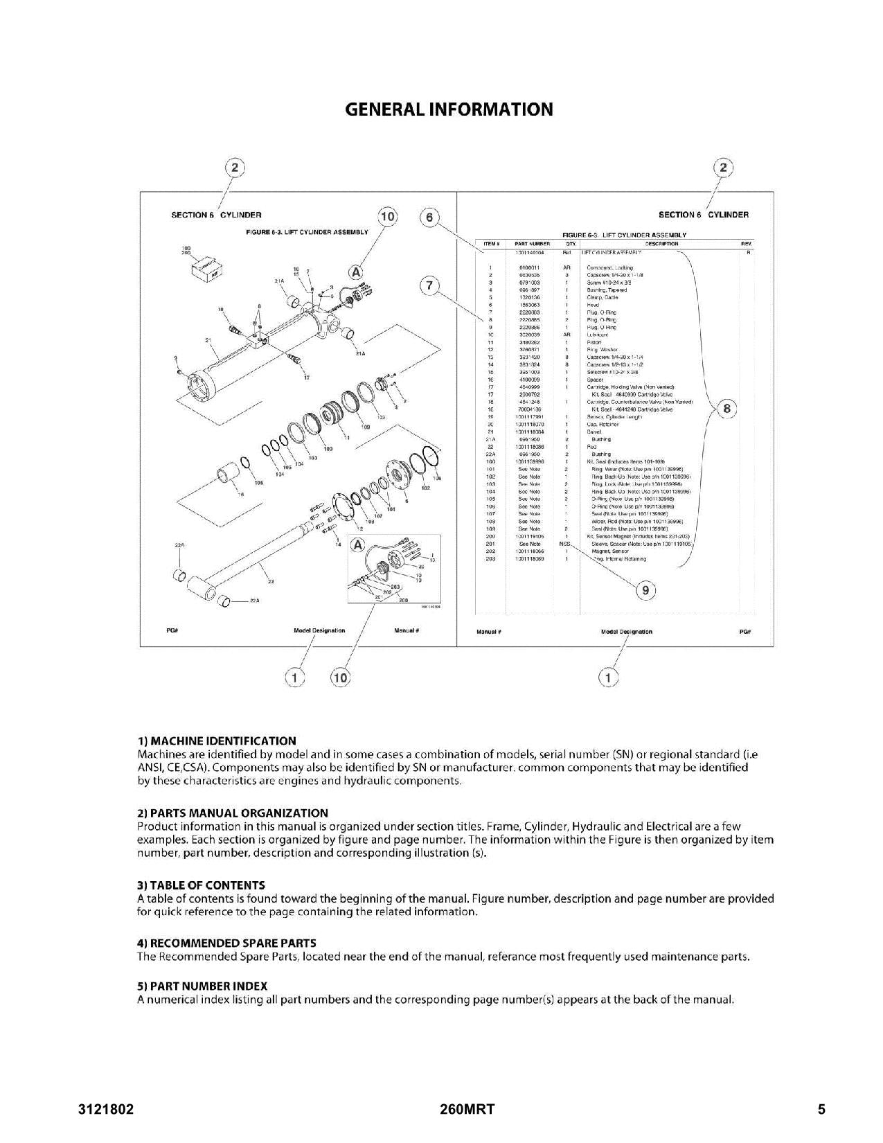 JLG 260MRT Scissor Lift Parts Catalog Manual