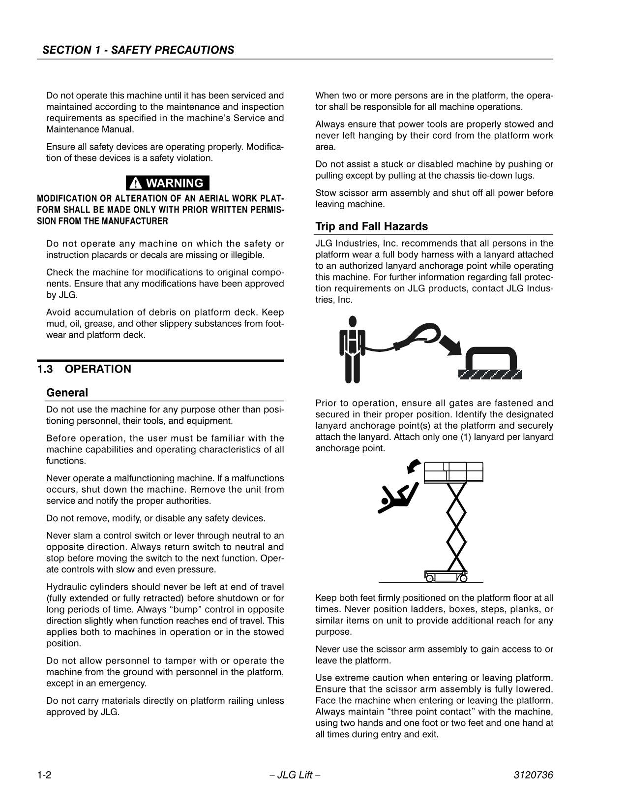 JLG 1532E2 1932E2 2032E2 2632E2 2646E2 3246E2 Scissor Lift Operators Manual