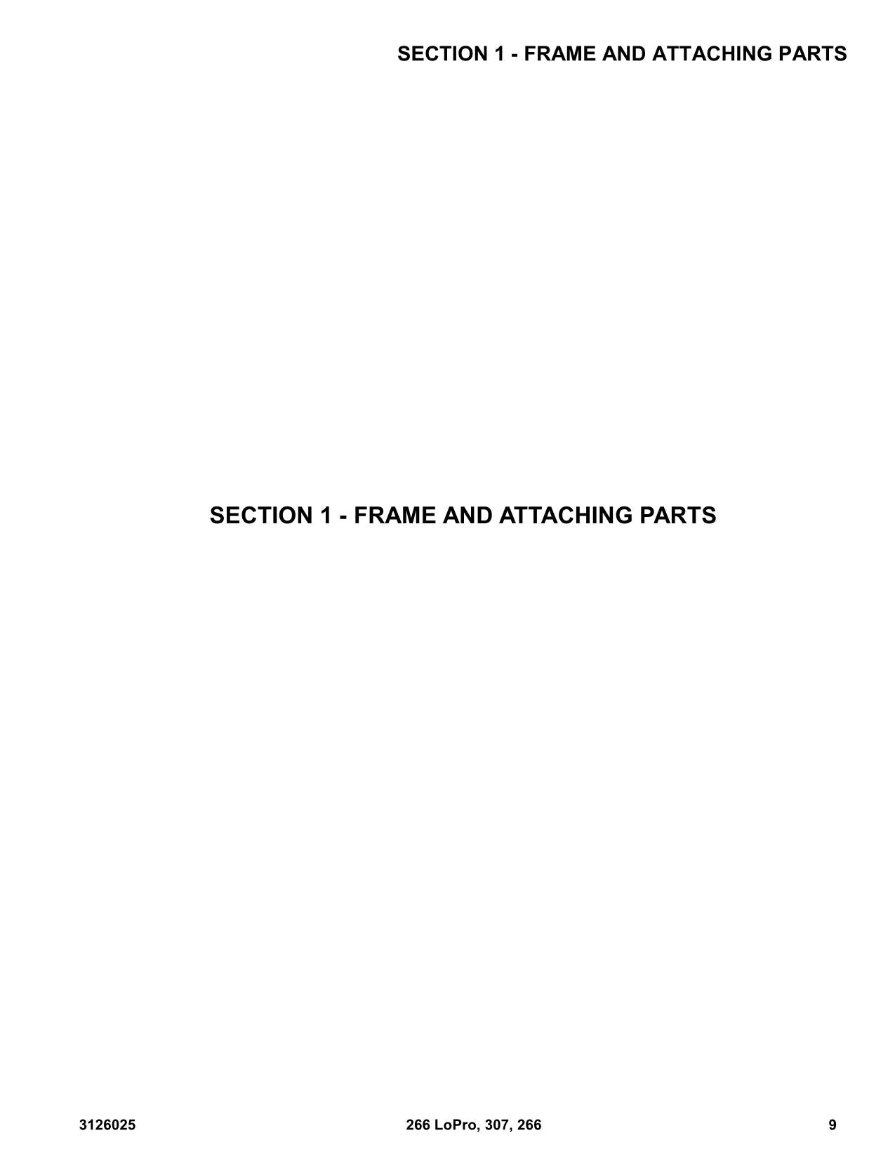 JLG 26.6 26.6 LP 266 266 LoPro 30.7 307 Telehandler Parts Catalog Manual