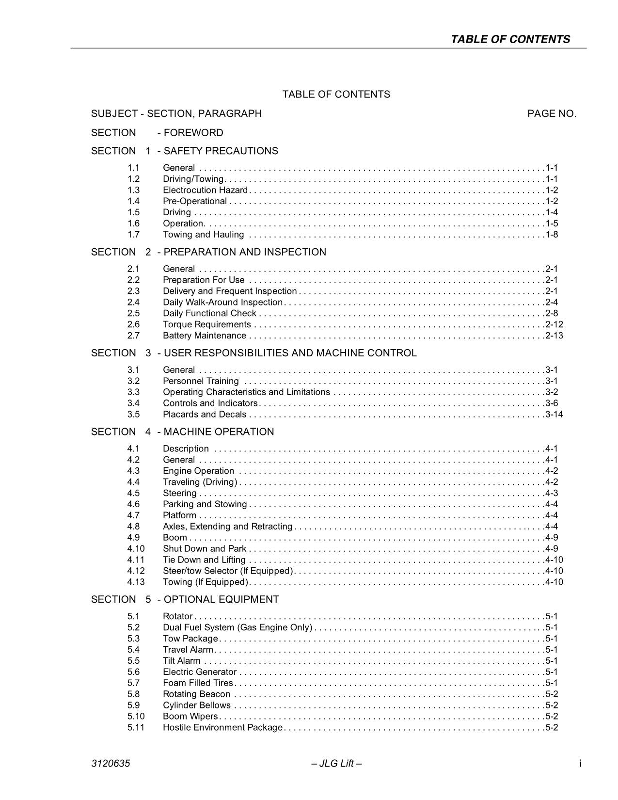 JLG 100HX 100HX+10 110HX Boom Lift Maintenance Operators Manual 3120635