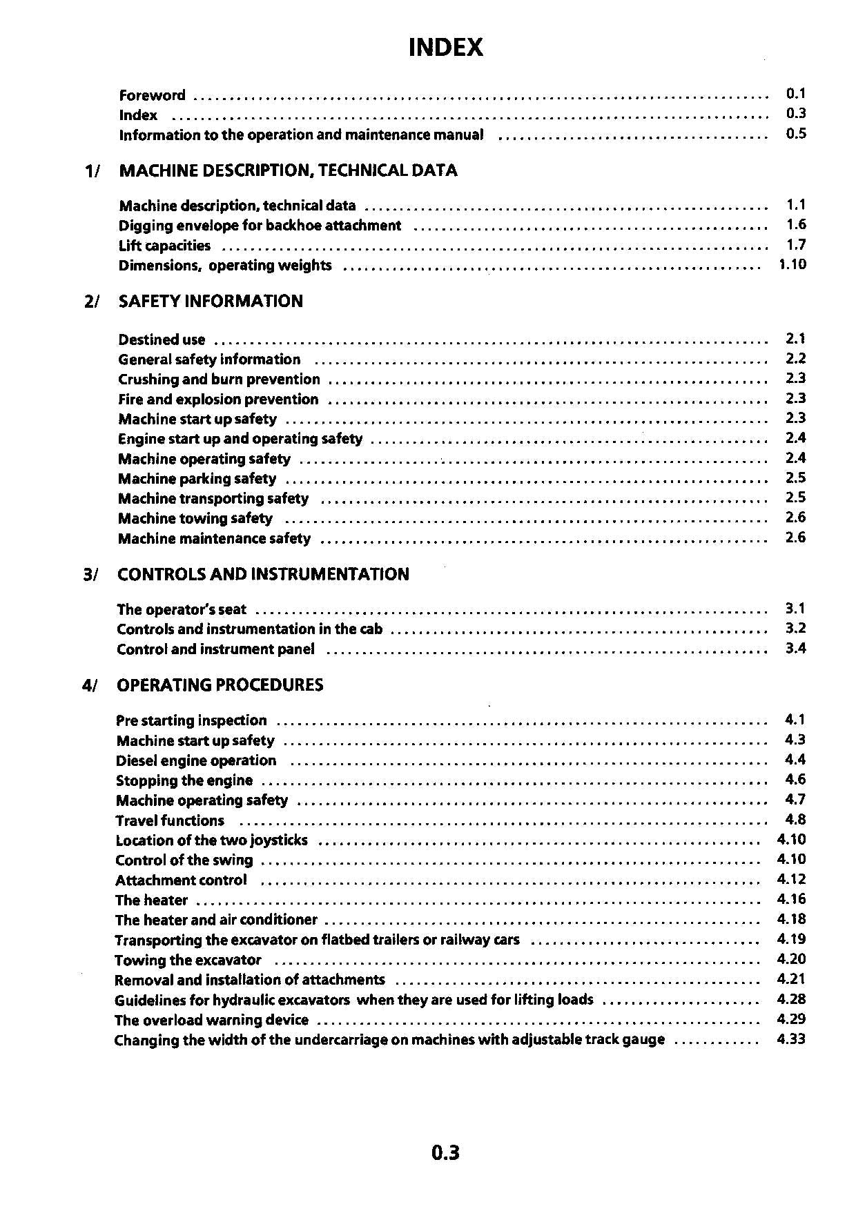 Liebherr R942 Litronic Excavator Operators manual serial 3001