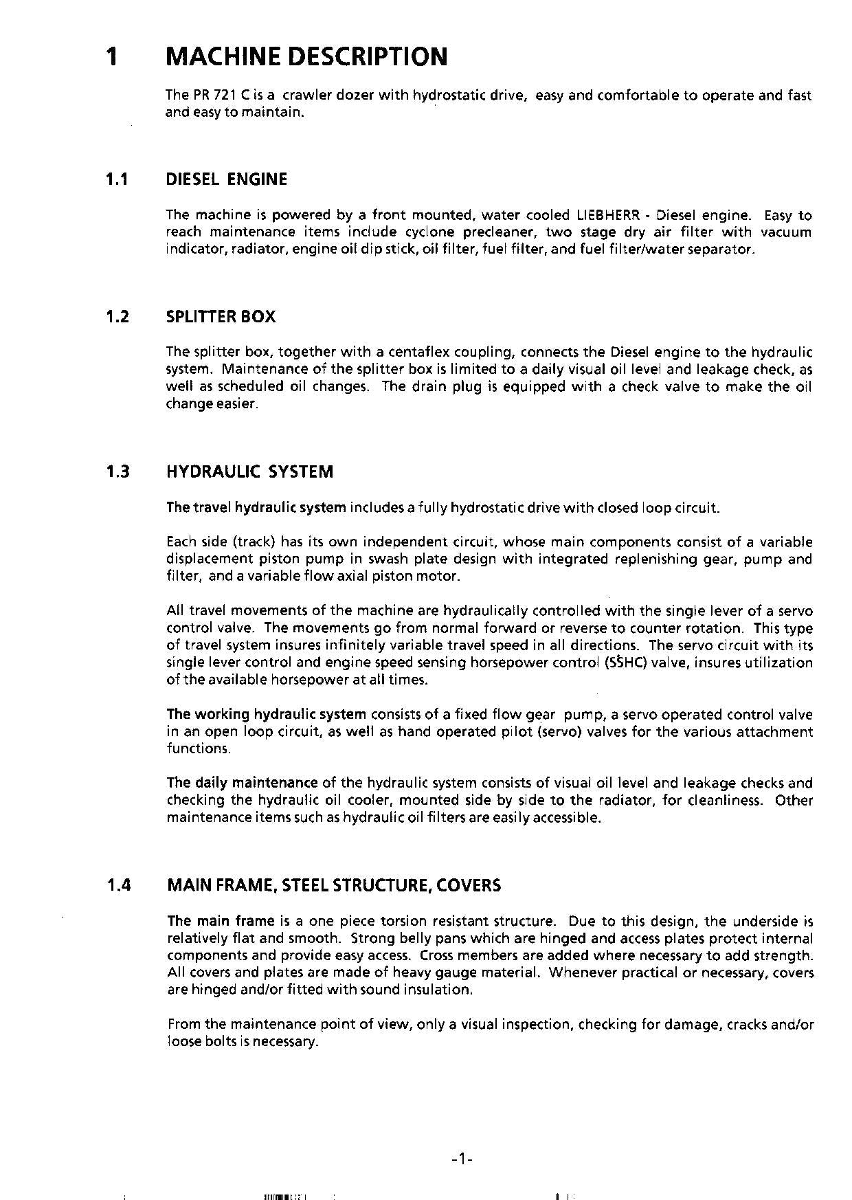 Liebherr PR721 C Dozer Operators manual