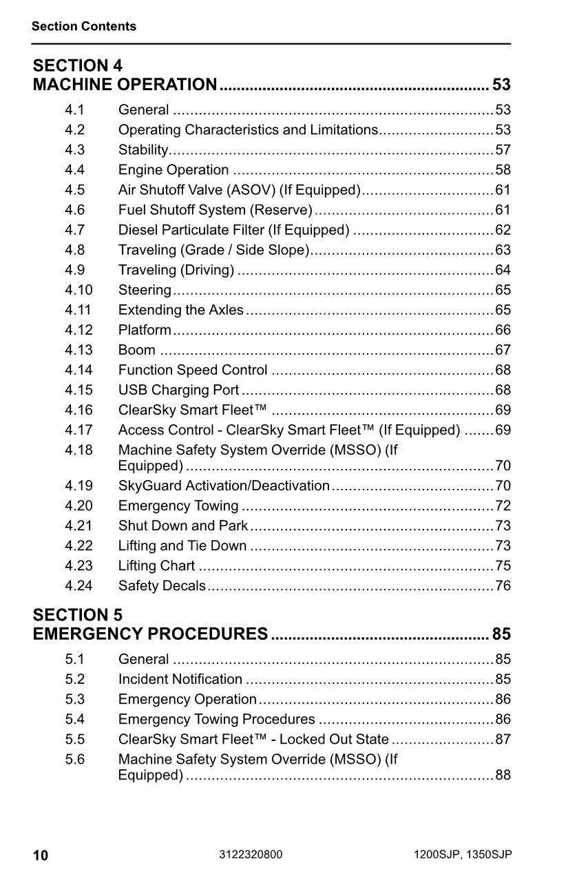 JLG 1200SJP 1350SJP Boom Lift Maintenance Operation Operators Manual 3122320800