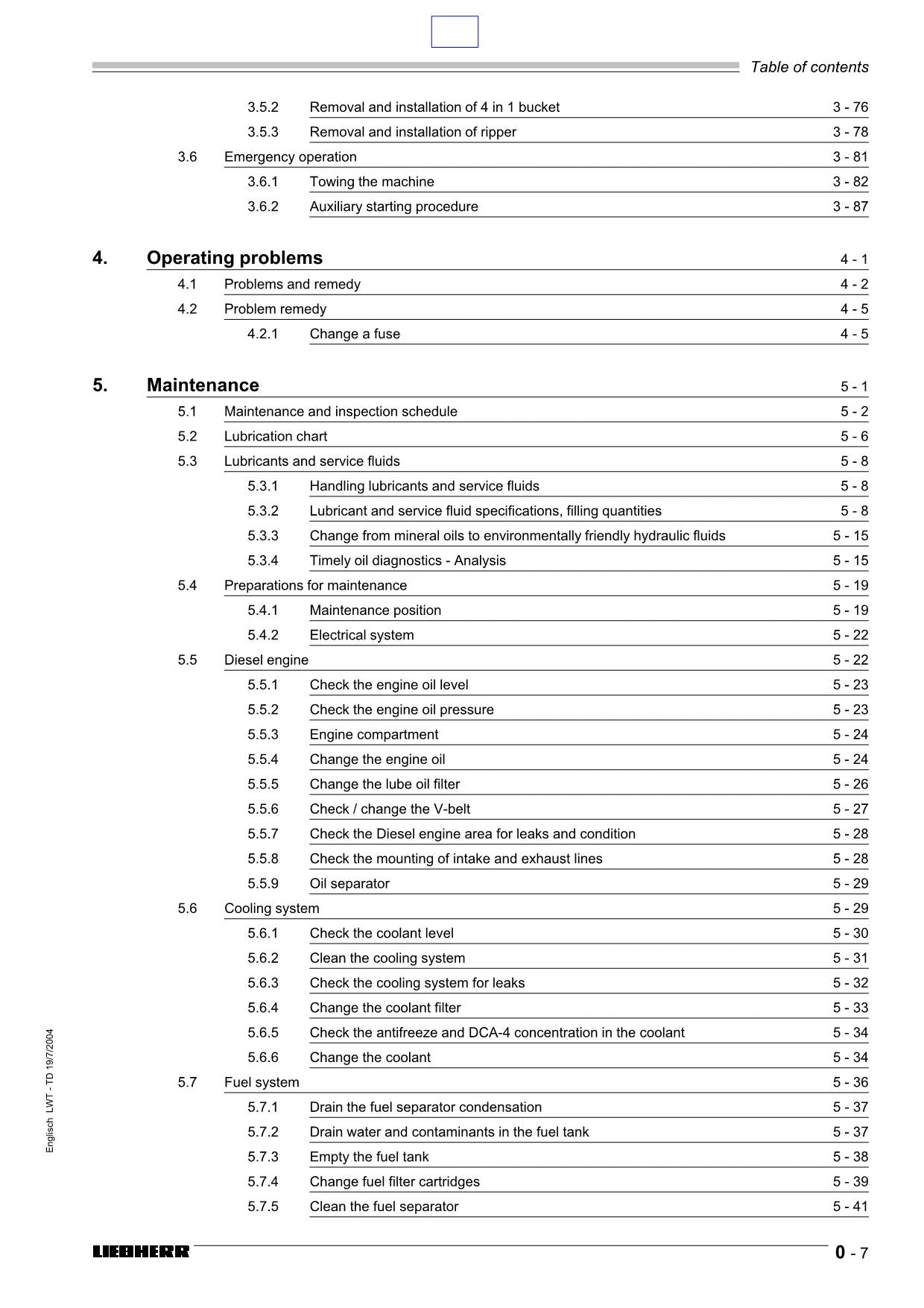 Liebherr LR622 B Litronic CRAWLER LOADER Operators manual 9083989