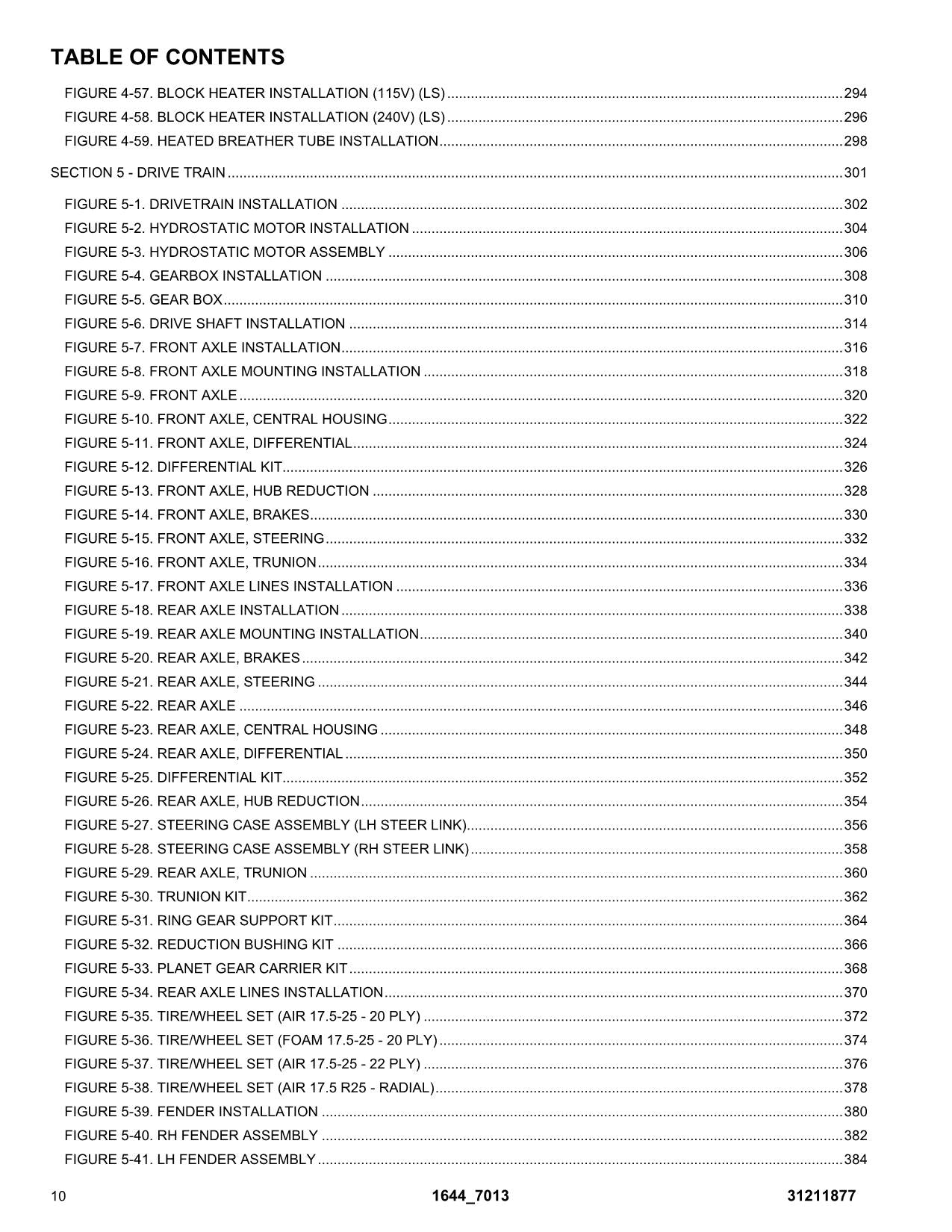 JLG 1644 7013H Telehandler Parts Catalog Manual 31211877