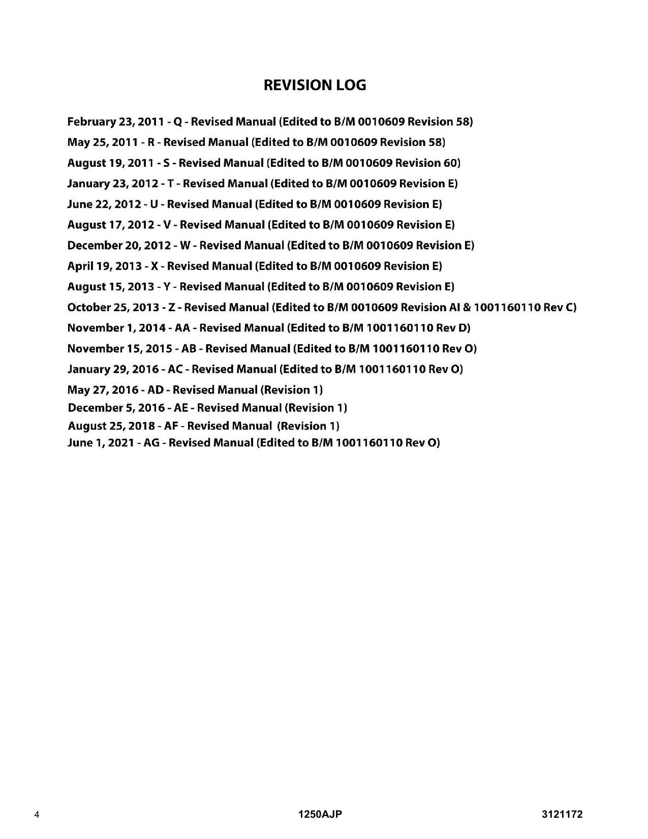 JLG 1250AJP Boom Lift Parts Catalog Manual Prior to 0300201017