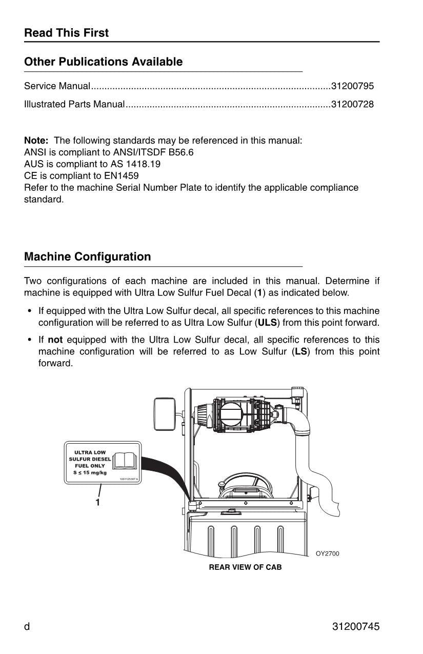 JLG G10-55A G12-55A Telehandler Maintenance Operation Operators Manual 31200745