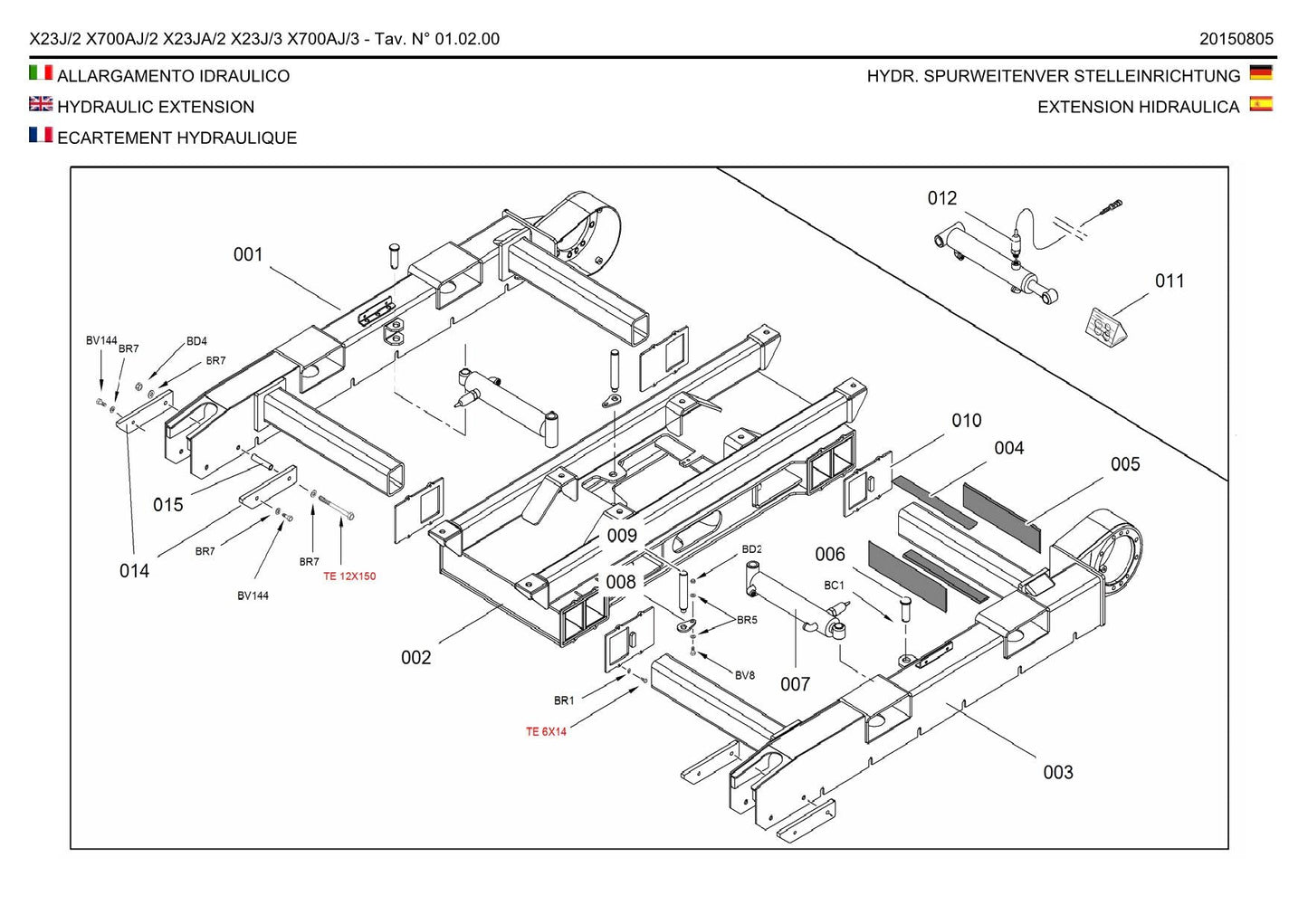 JLG GEN 2 X23JA GEN 2 & 3 X700AJ Compact Crawler Boom Parts Catalog Manual