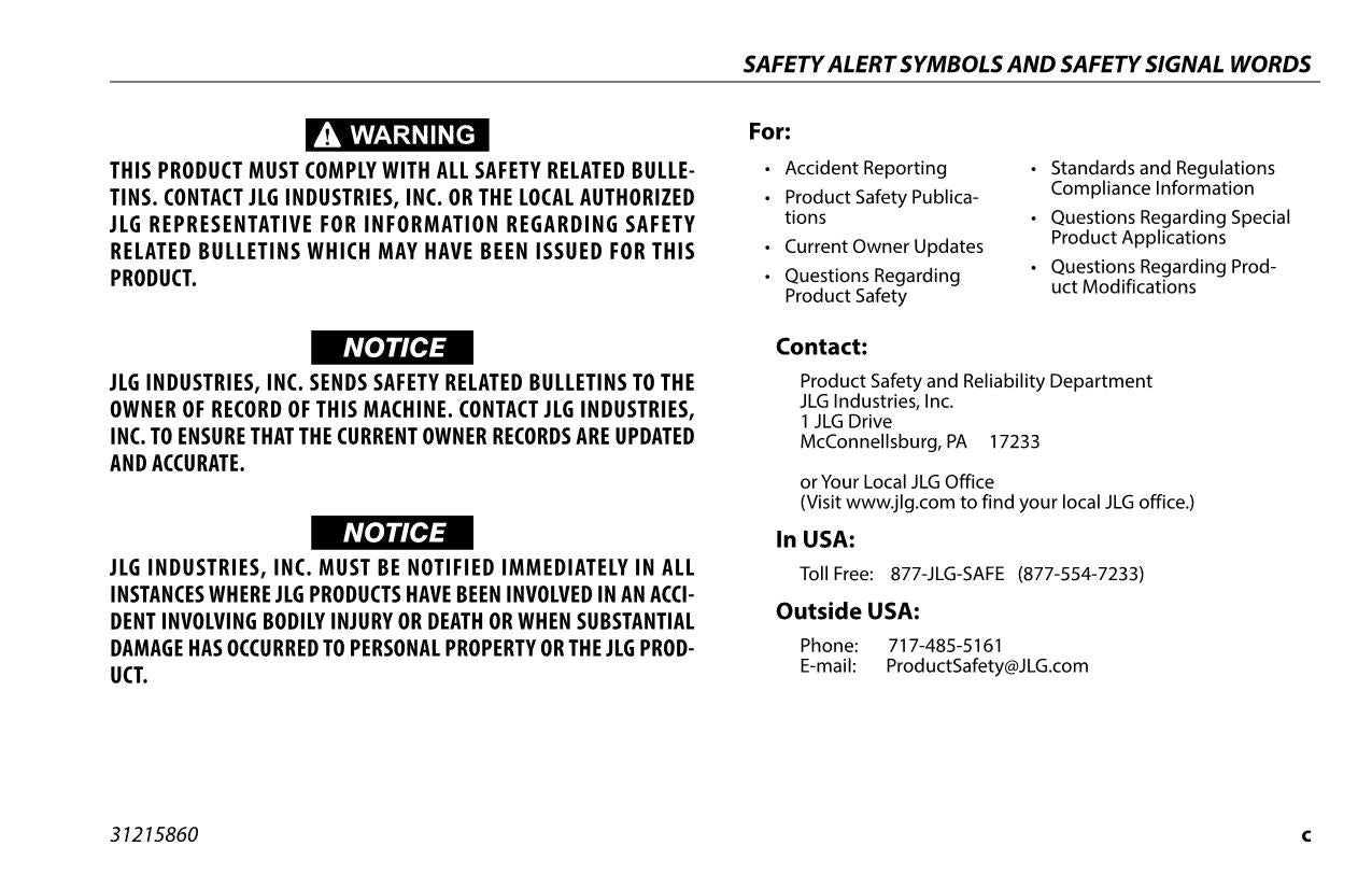 JLG Ecolift 40 Ecolift 50 Ecolift 70 Vertical Mast Operators Manual