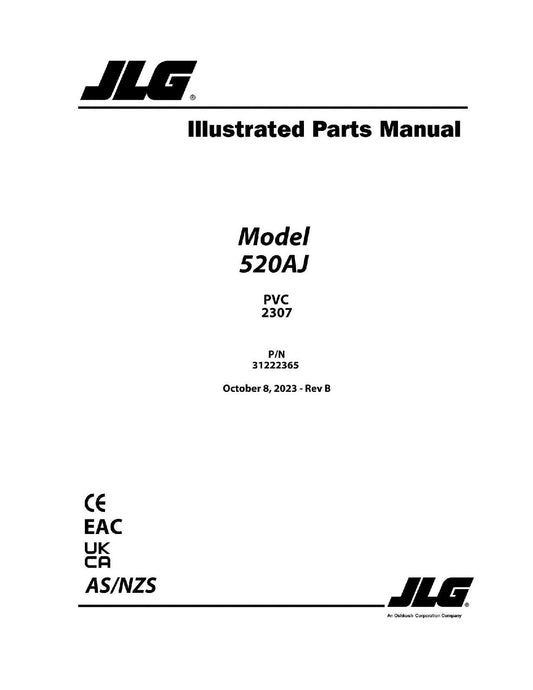 JLG 520AJ Boom Lift  Parts Catalog Manual