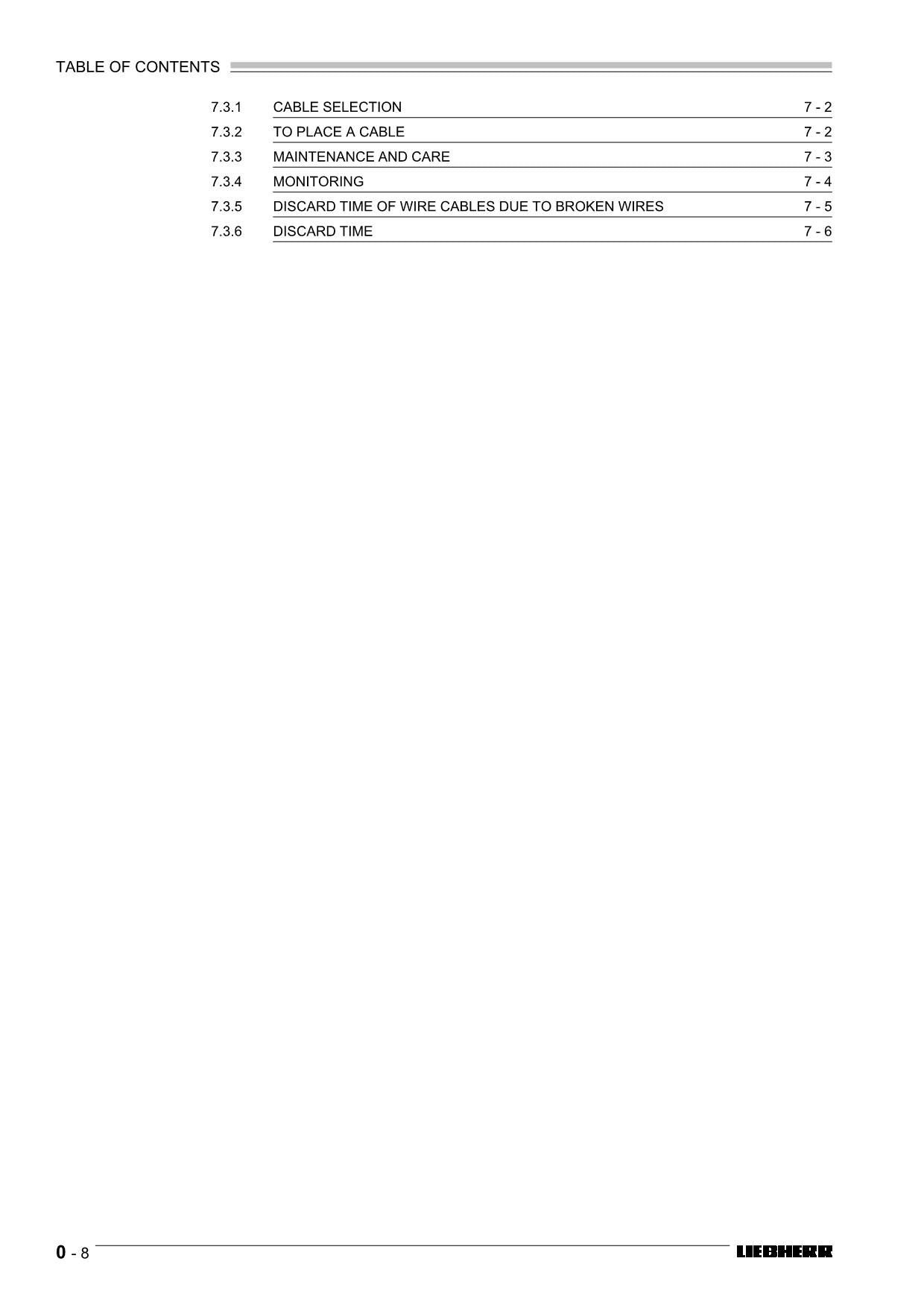 Liebherr RL42 B Litronic Pipe Layer Operators manual