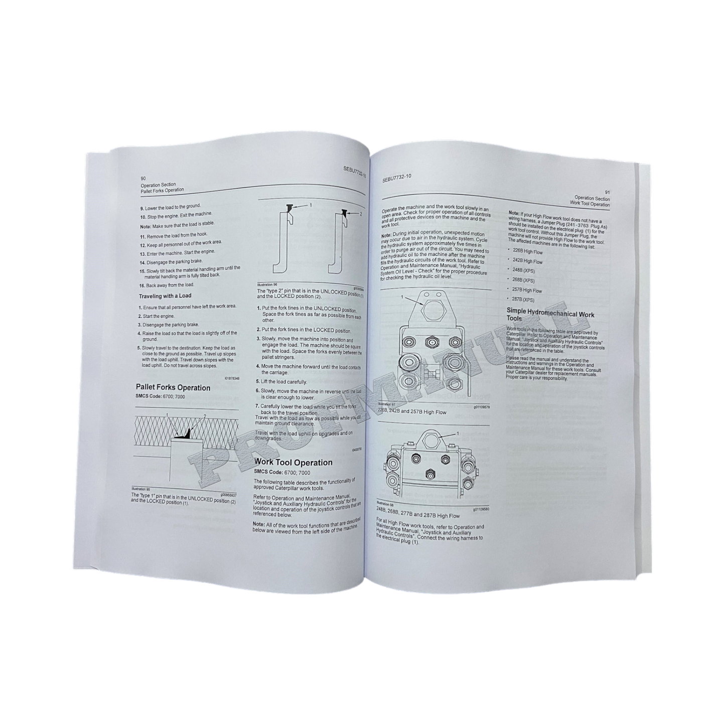 CATERPILLAR CAT 247B 257B 267B 277B 287B loader operators manual +Supplement