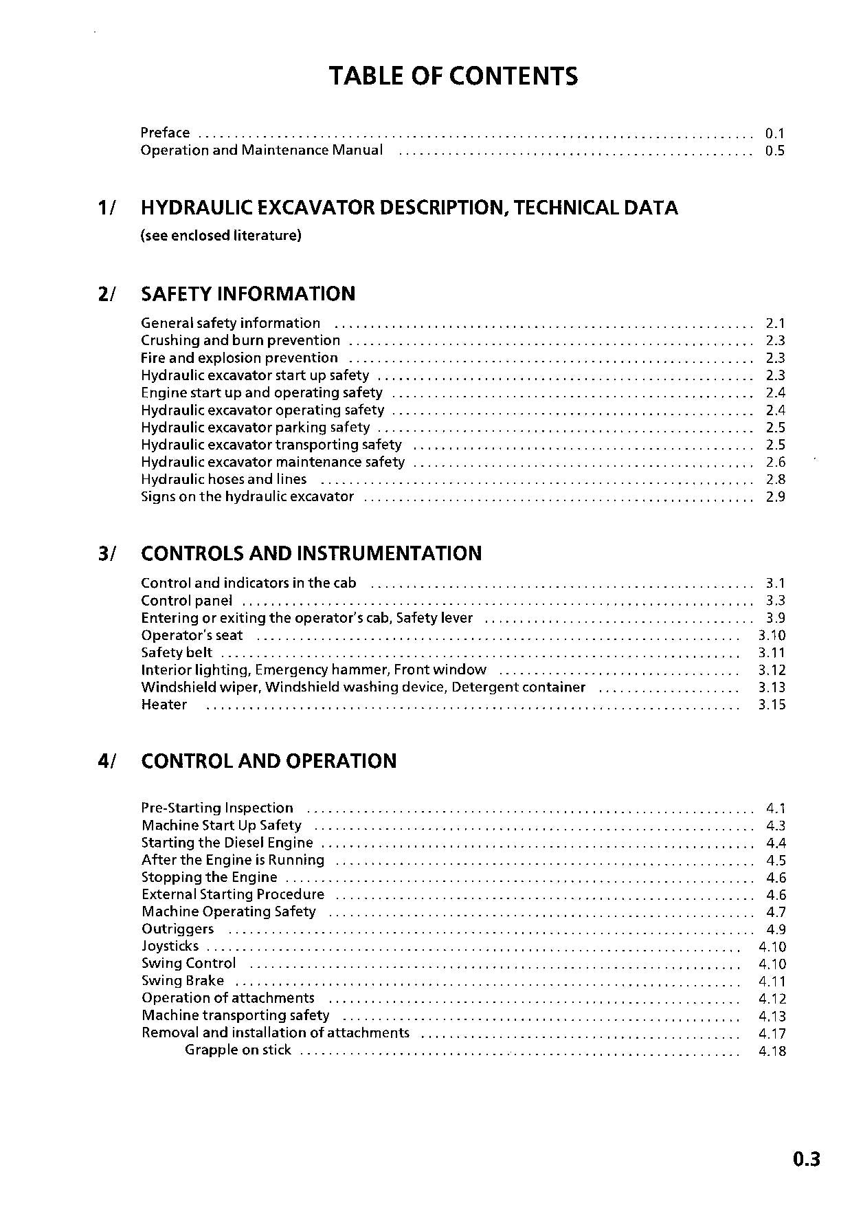 Liebherr A904 Material handler Excavator Operators manual