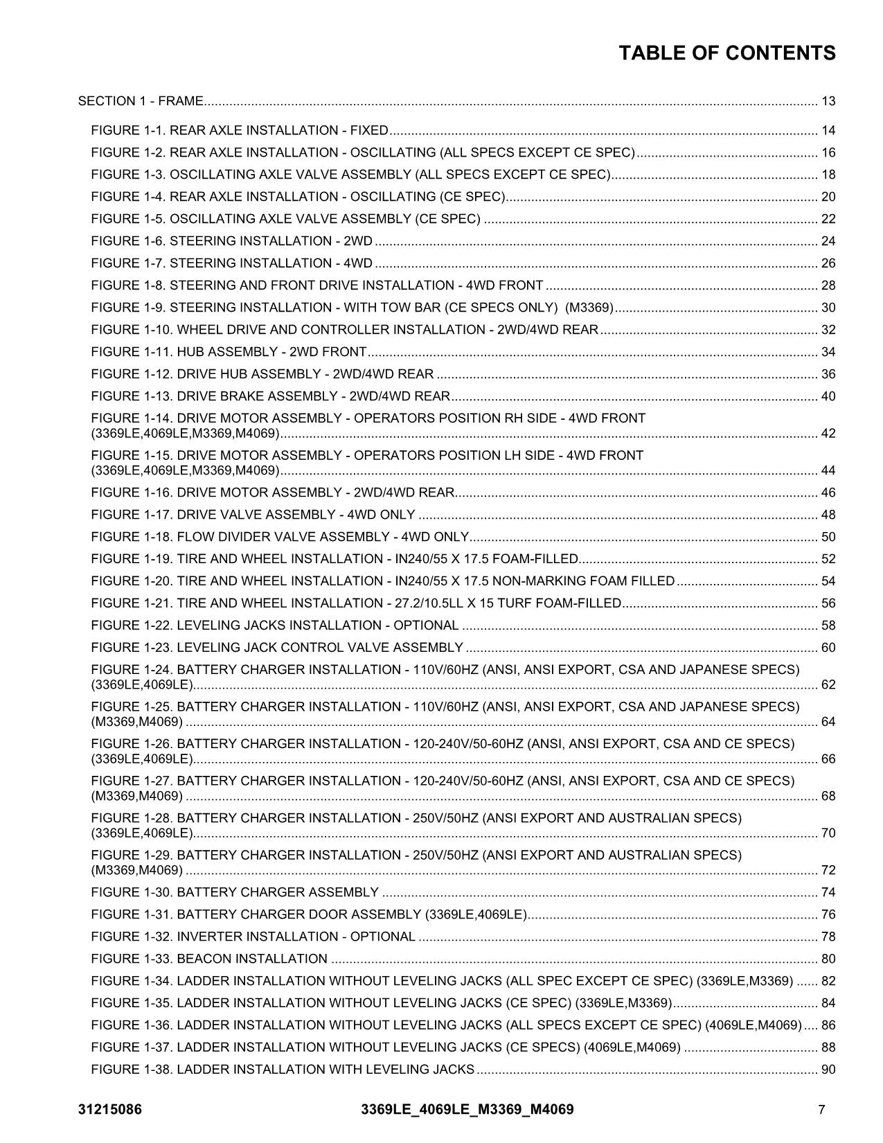 JLG 3369LE 4069LE M3369 M4069 Scissor Parts Catalog Manual