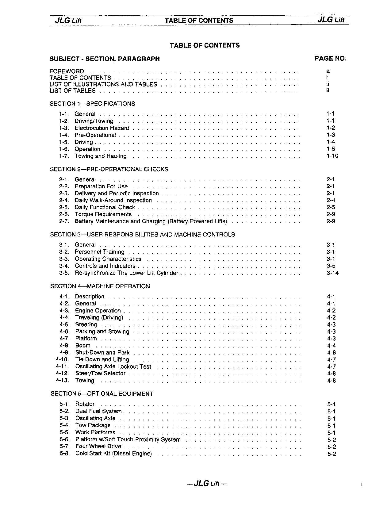 JLG 45HA Boom Lift Maintenance Operation Operators Manual