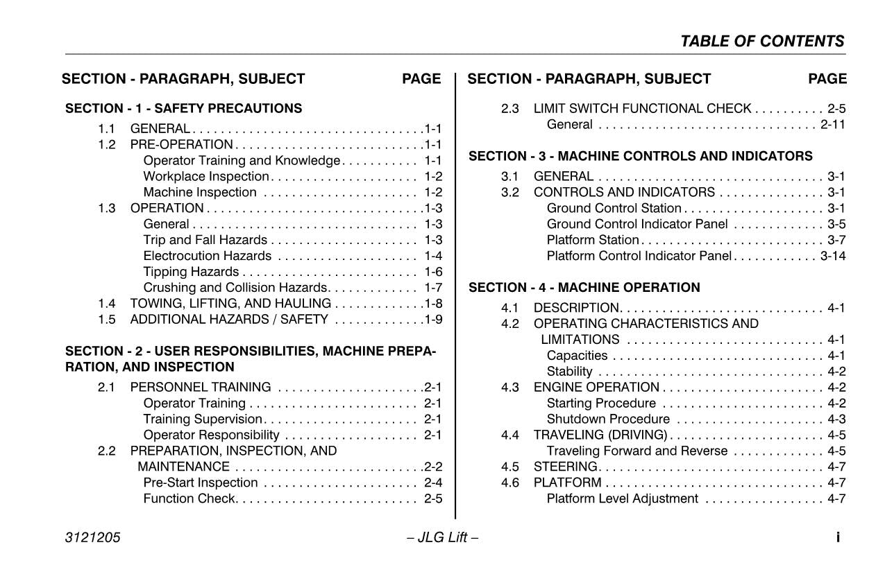 JLG 600S 600SJ 660SJ Boom Lift Maintenance Operation Operators Manual