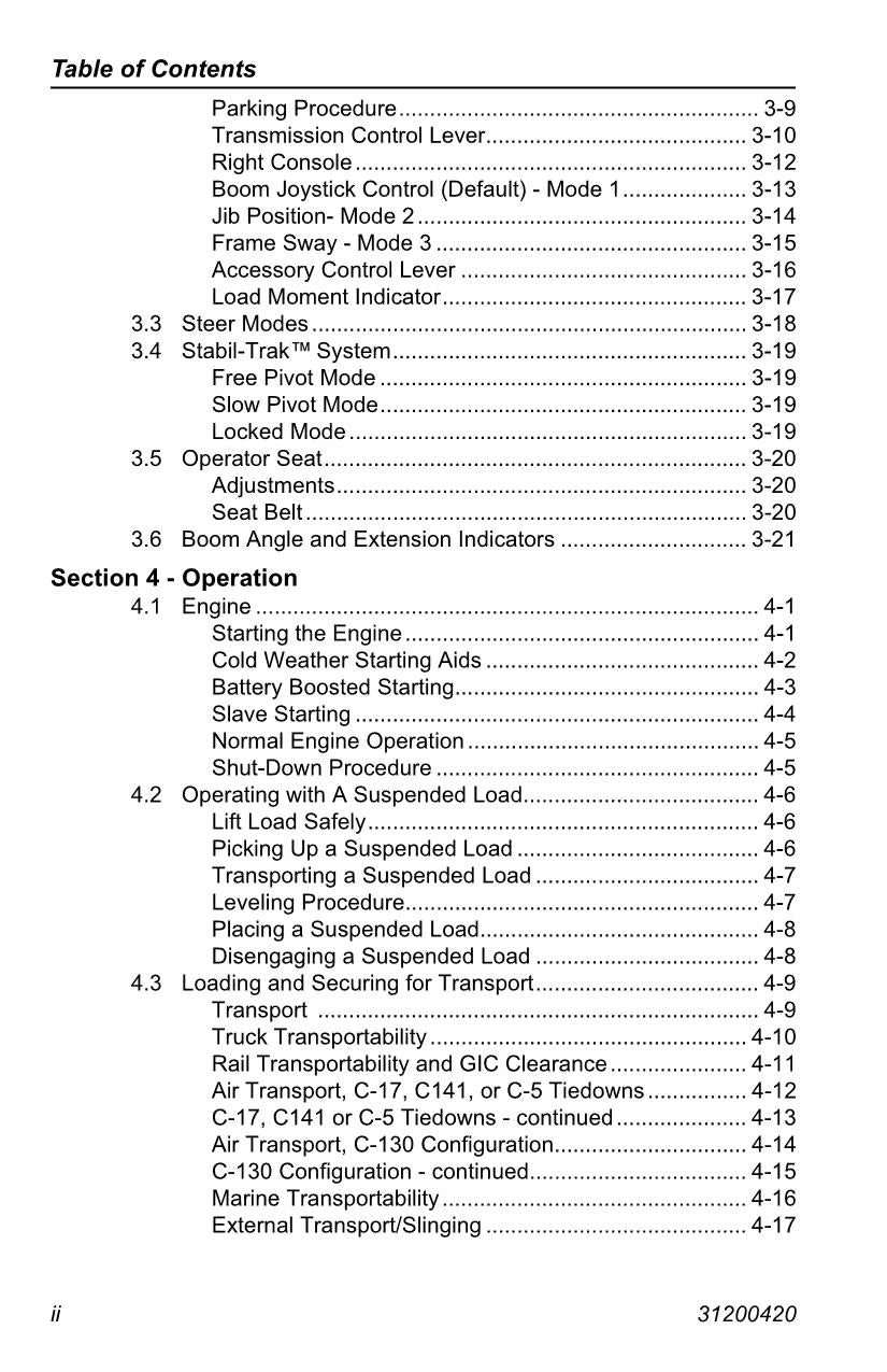 JLG EIRV Telehandler Maintenance Operation Operators Manual