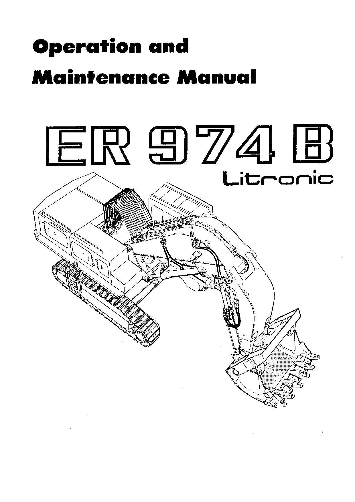 Liebherr ER974 B Litronic Excavator Operators manual C MT