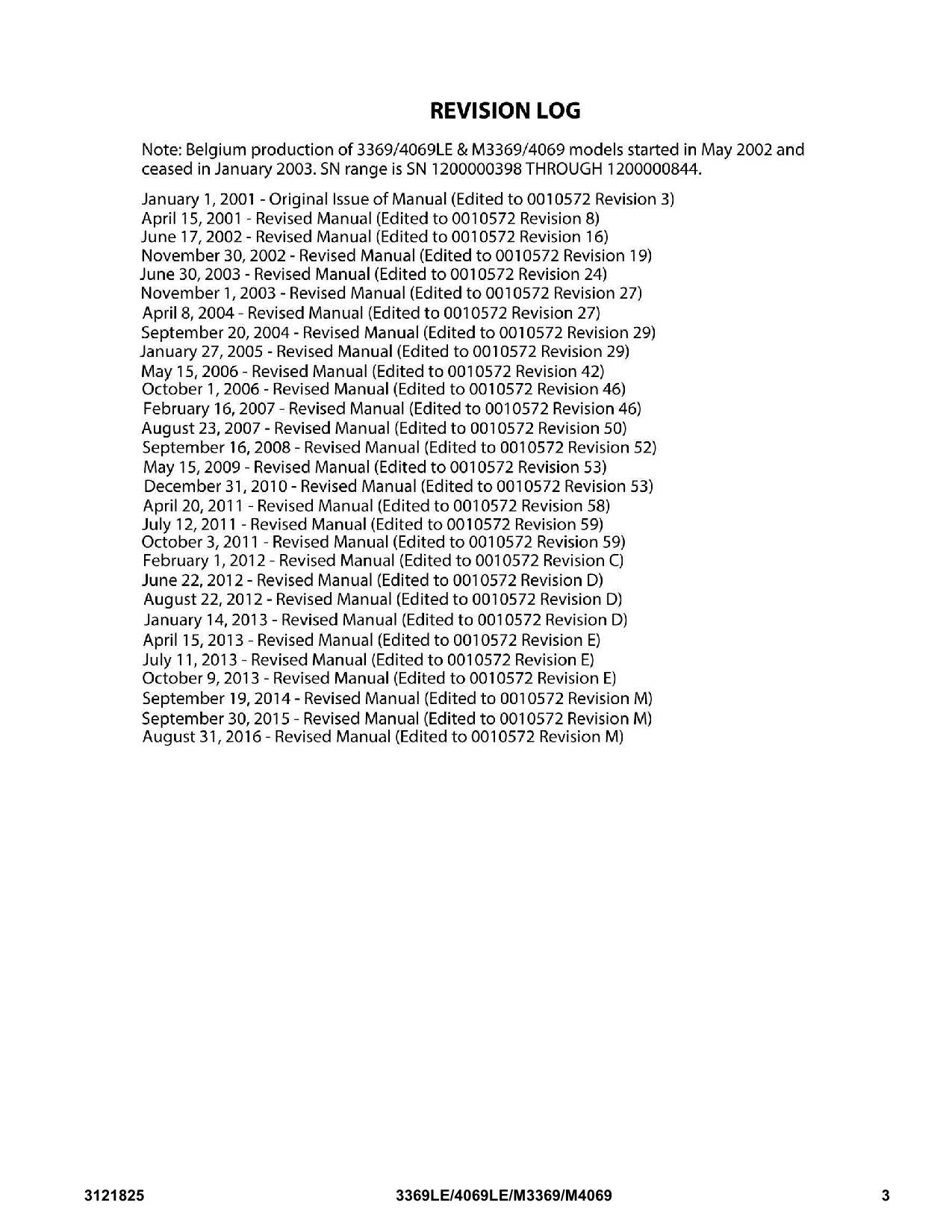 JLG 3369LE 4069LE M3369 M4069 Scissor Lift Parts Catalog Manual