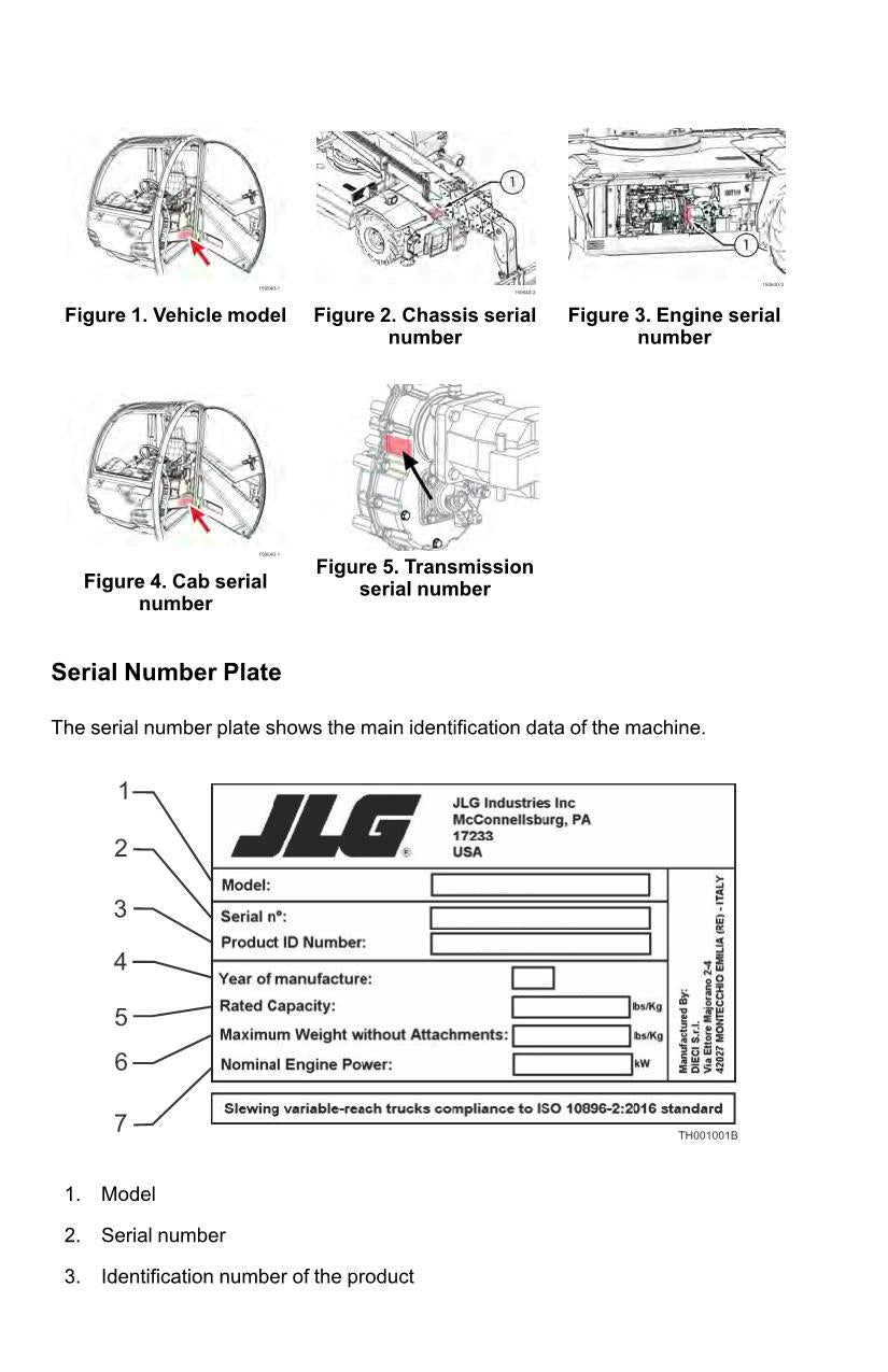 JLG R1370 Telehandler Maintenance Operation Operators Manual