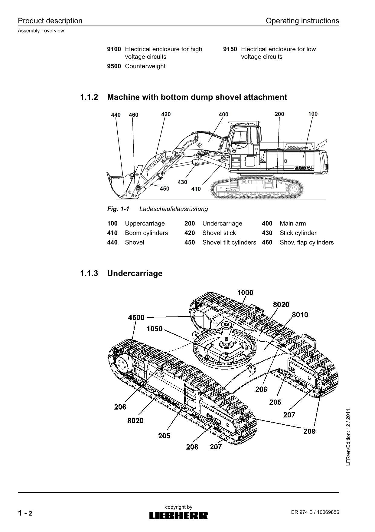 Liebherr ER974 B Excavator Operators manual