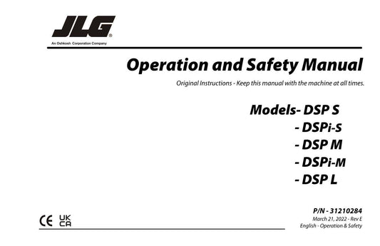 JLG DSP L DSP M DSP S DSPi-M DSPi-S Vertical Mast Operators Manual