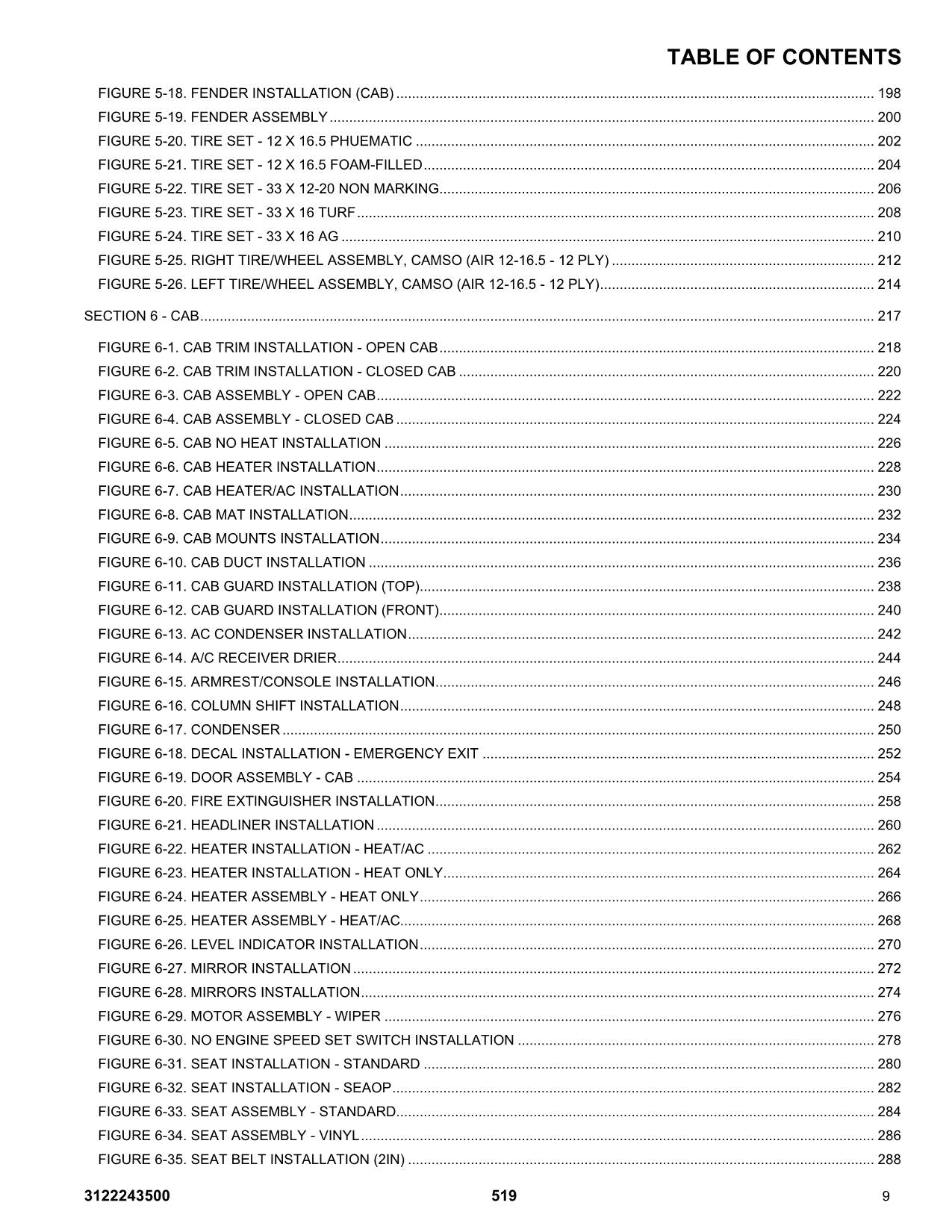 JLG  519 Telehandler Parts Catalog Manual