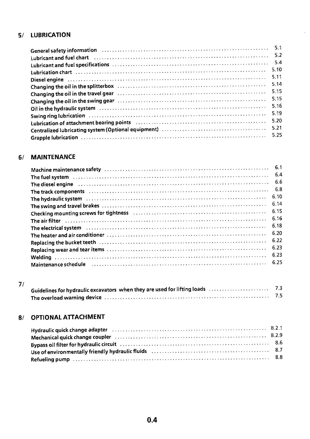 Liebherr R934 Litronic Excavator Operators manual serial 5001