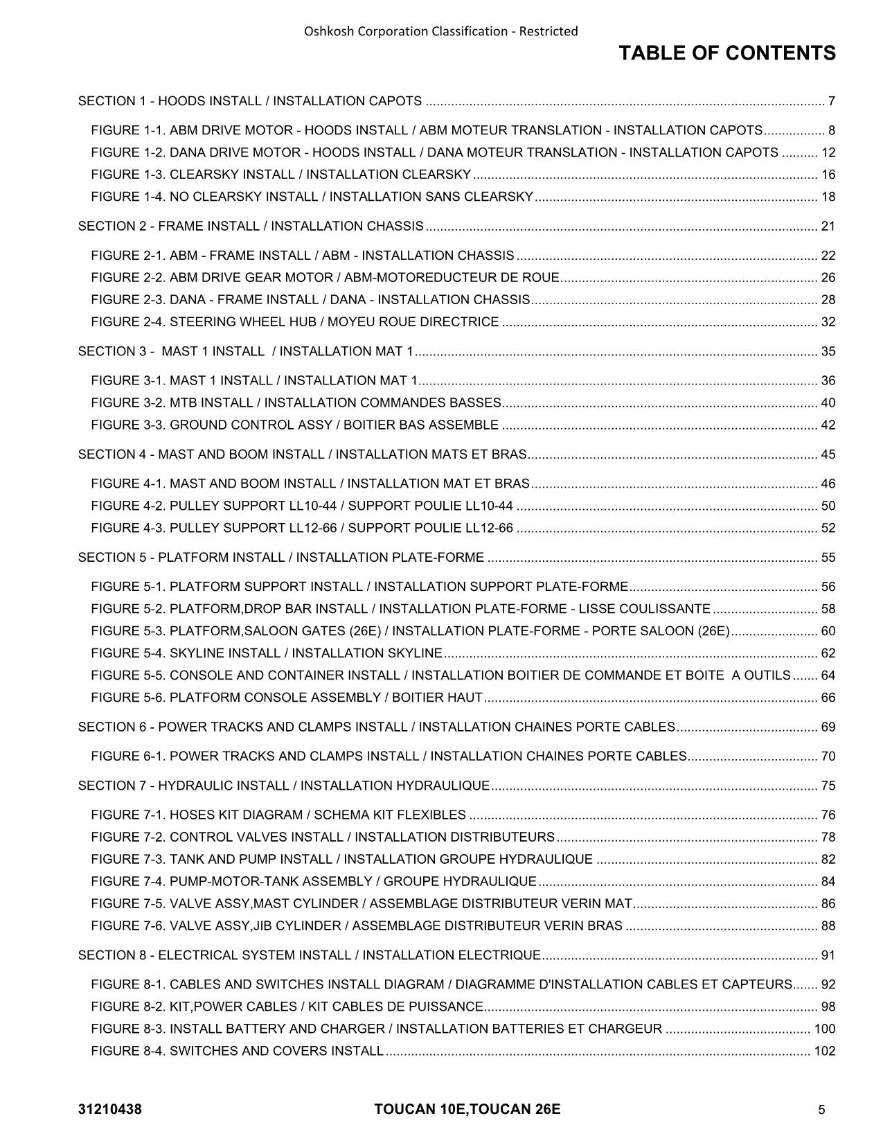 JLG  10E 26E  Vertical Lift Parts Catalog Manual