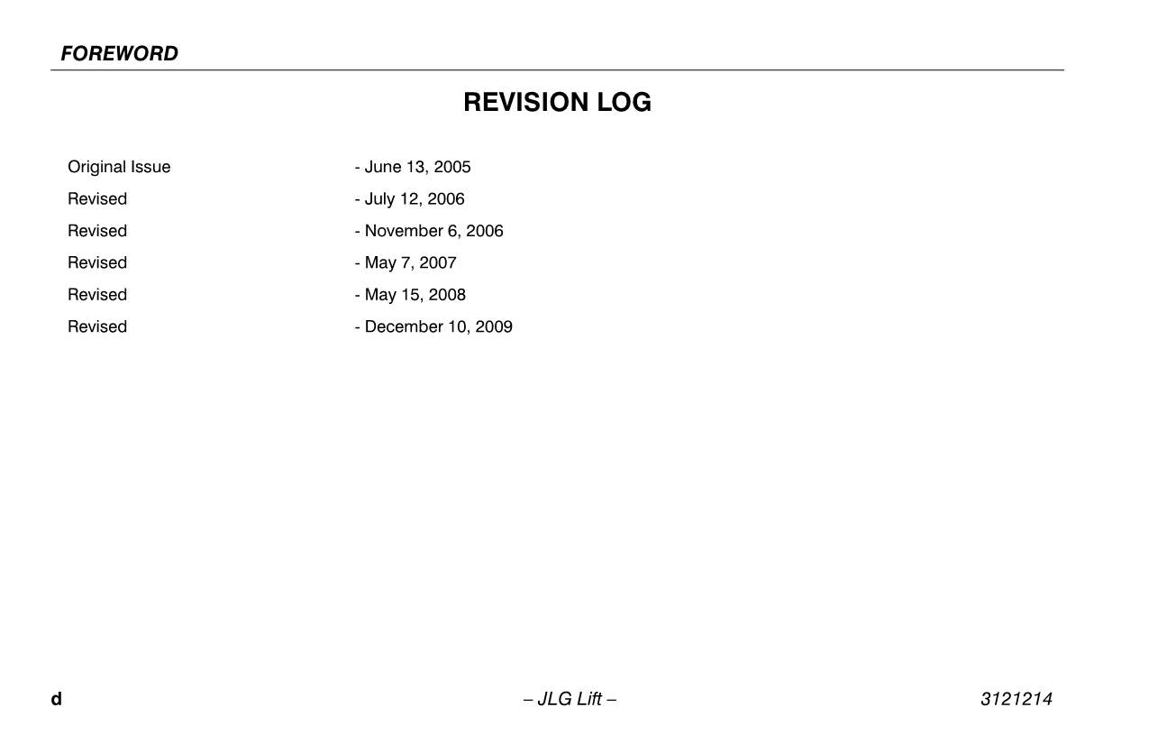 JLG E300A E300AJ E300AJP Boom Lift Maintenance Operation Operators Manual