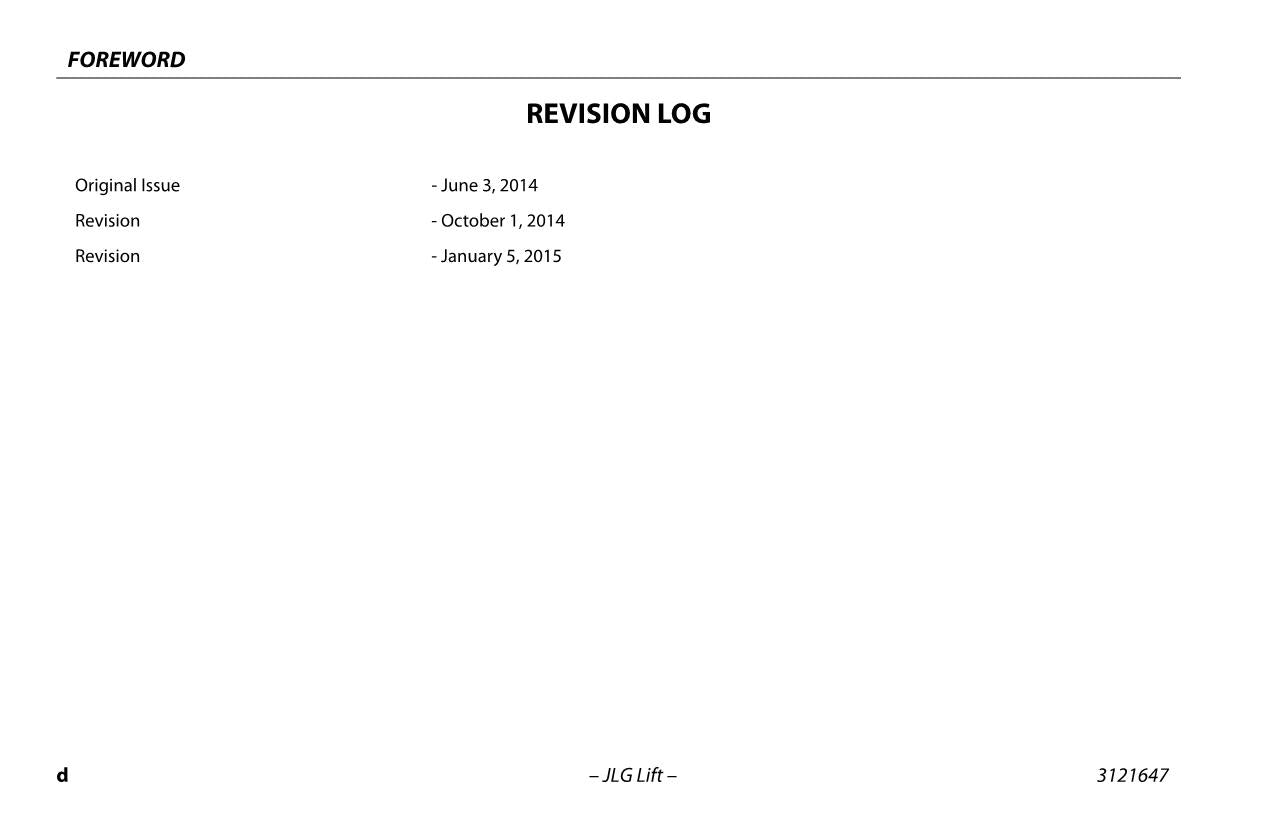 JLG E450A E450AJ M450AJ Boom Lift Maintenance Operation Operators Manual 3121647