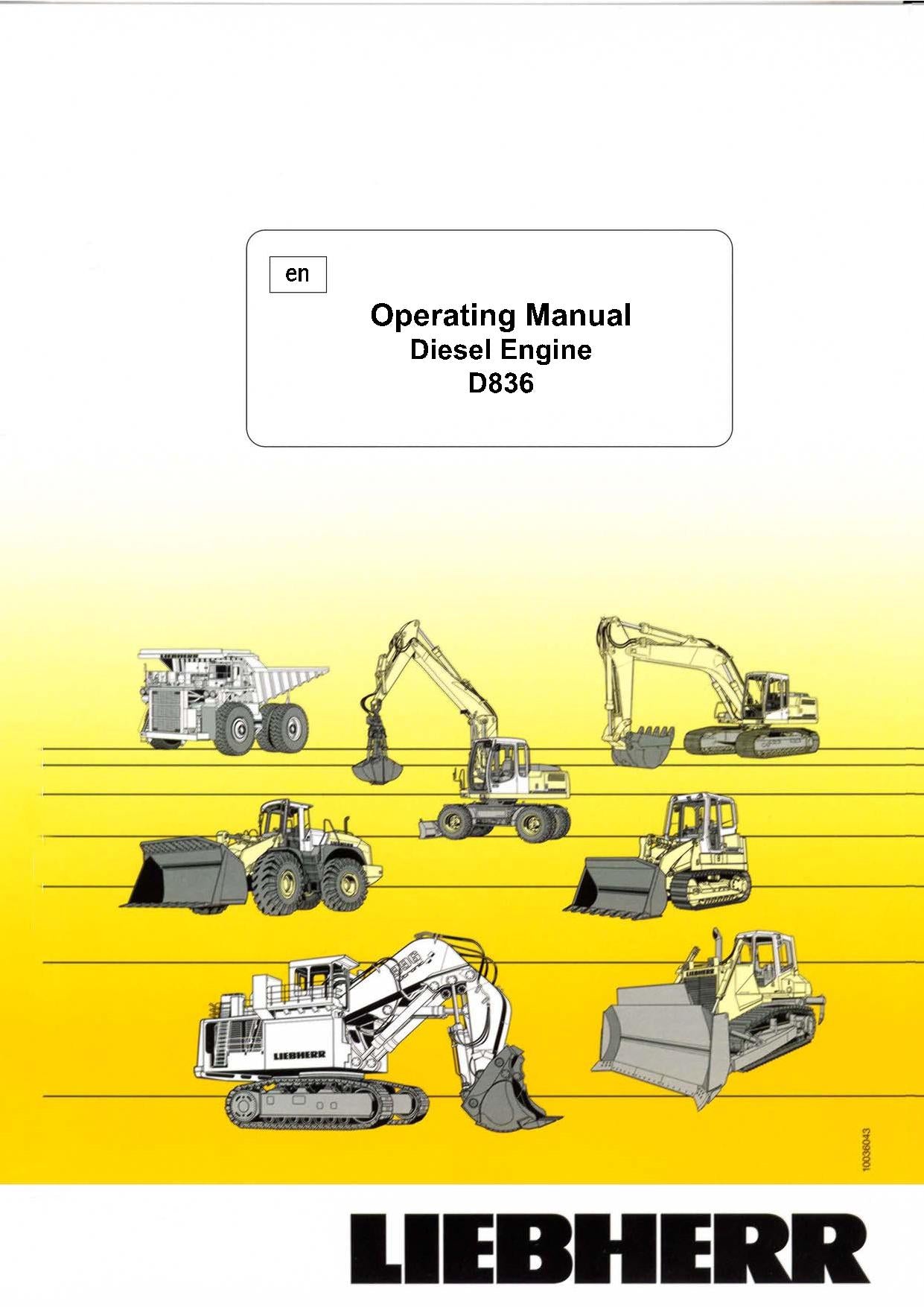 Liebherr D836 engine Operators manual