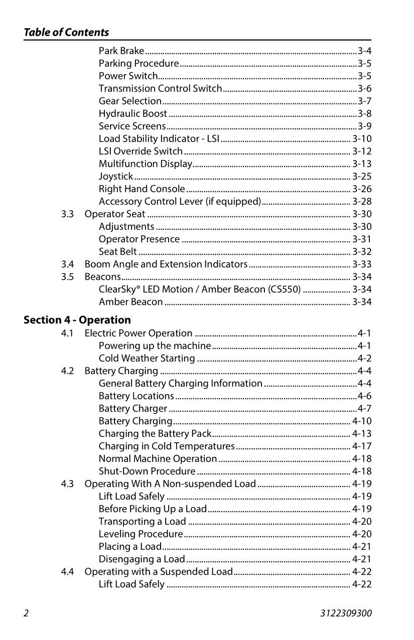 JLG E313 Telehandler Maintenance Operation Operators Manual