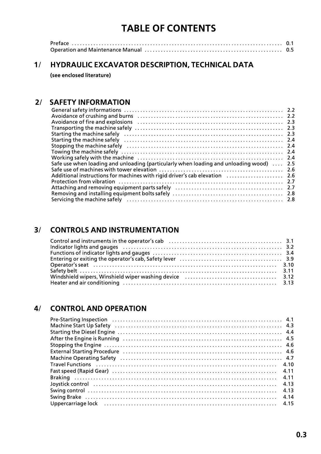 Liebherr R900 HDS Litronic Tunnel Excavator Operators manual serial 606/8559