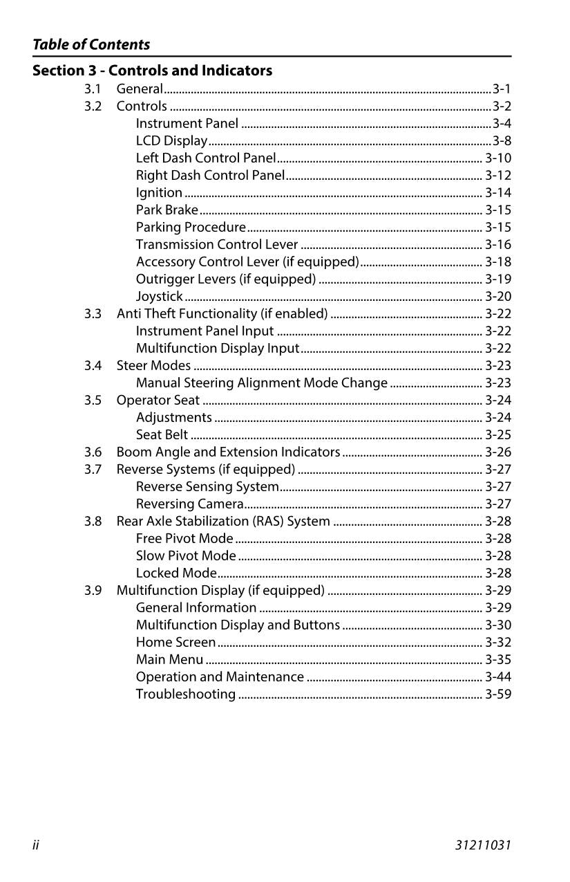 JLG 1043 1055 1255 642 742 943 Telehandler Operators Manual