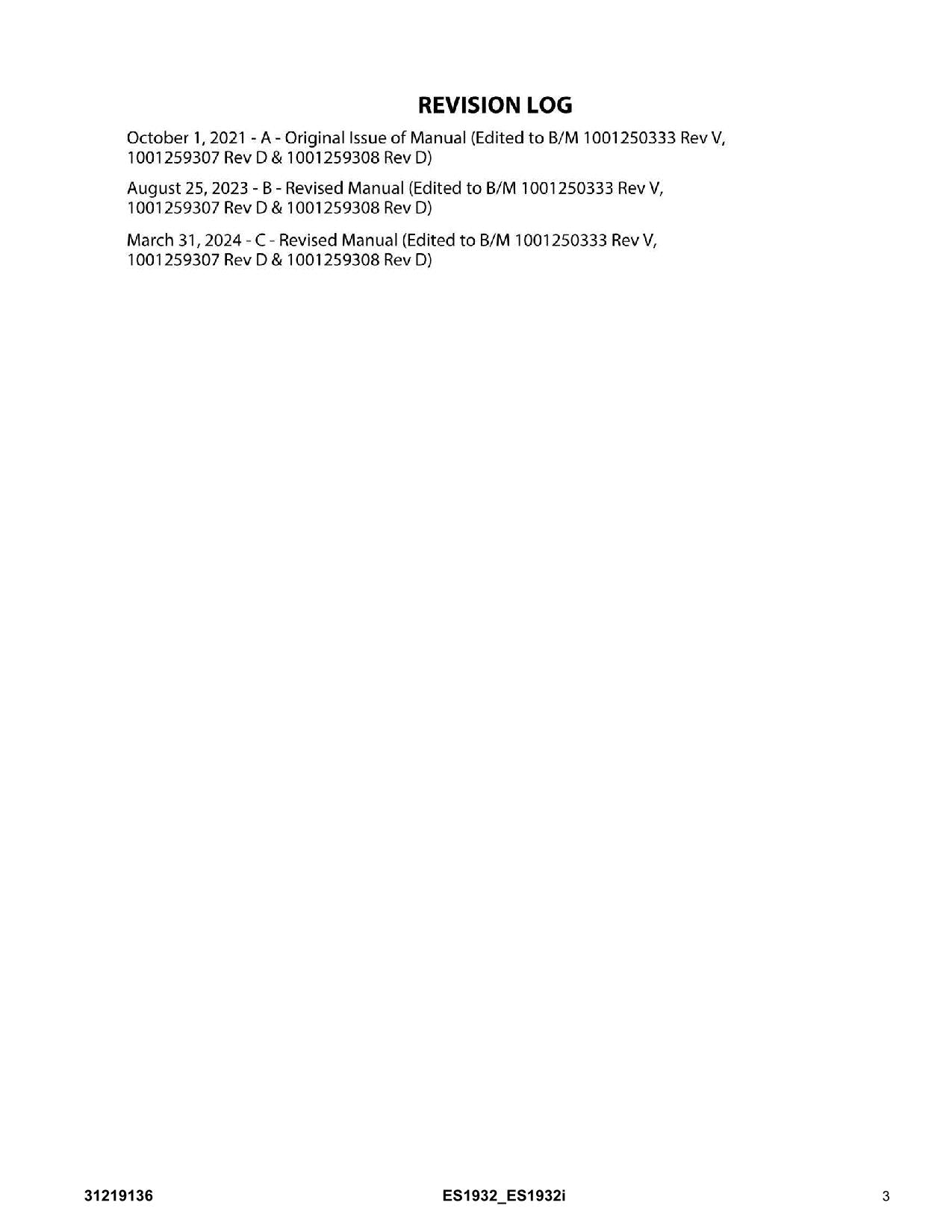 JLG ES1932 Scissor Lift Parts Catalog Manual