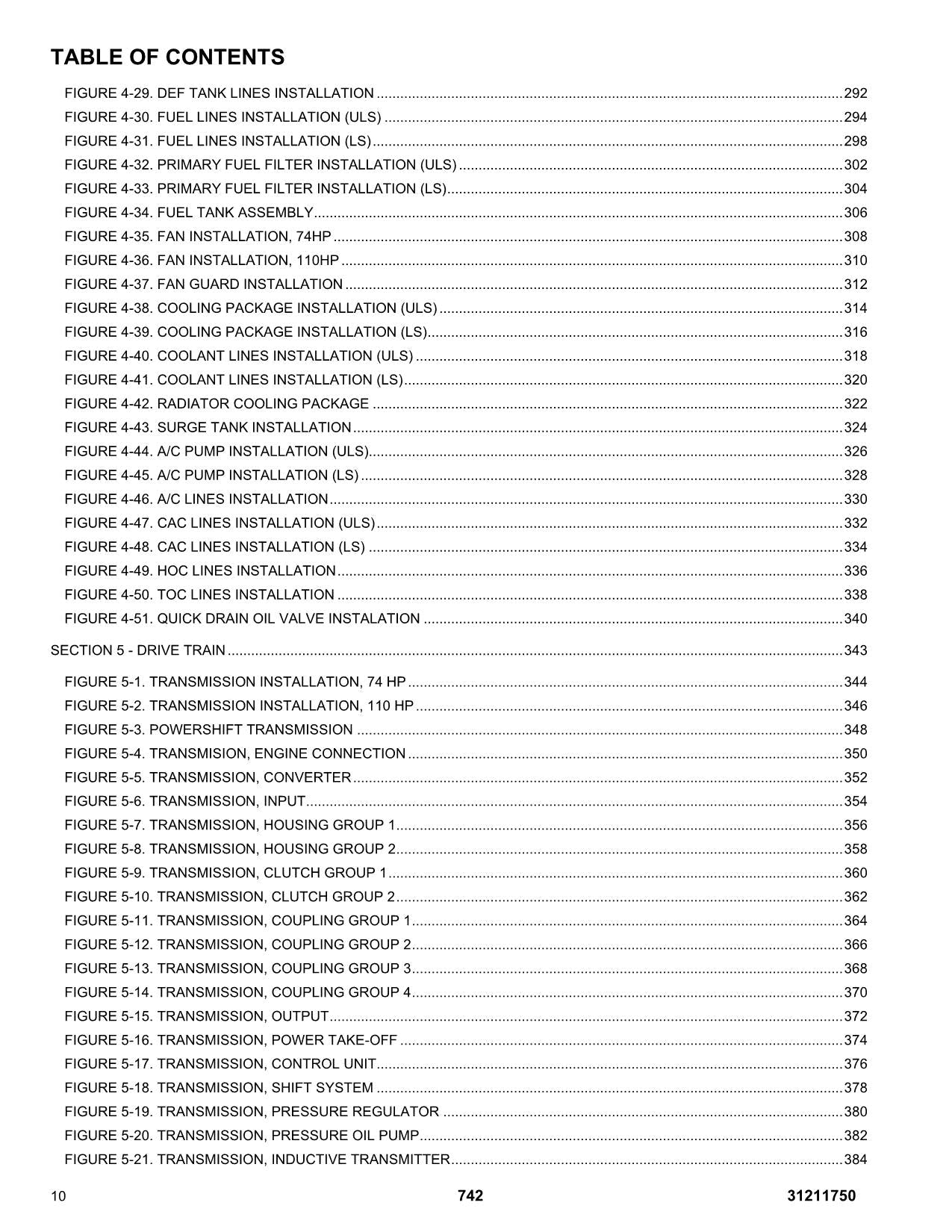 JLG 742 Telehandler Parts Catalog Manual 31211750